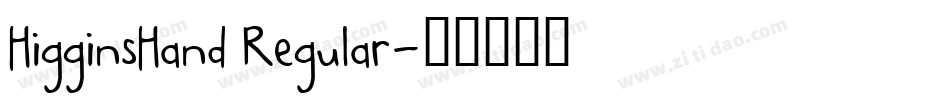 HigginsHand Regular字体转换